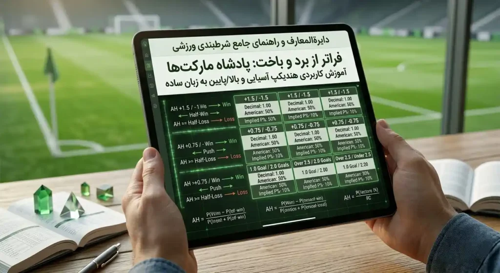 راهنمای مارکت هندیکپ آسیایی در شرط‌بندی ورزشی و آموزش کاربردی شرط‌های بالا و پایین
